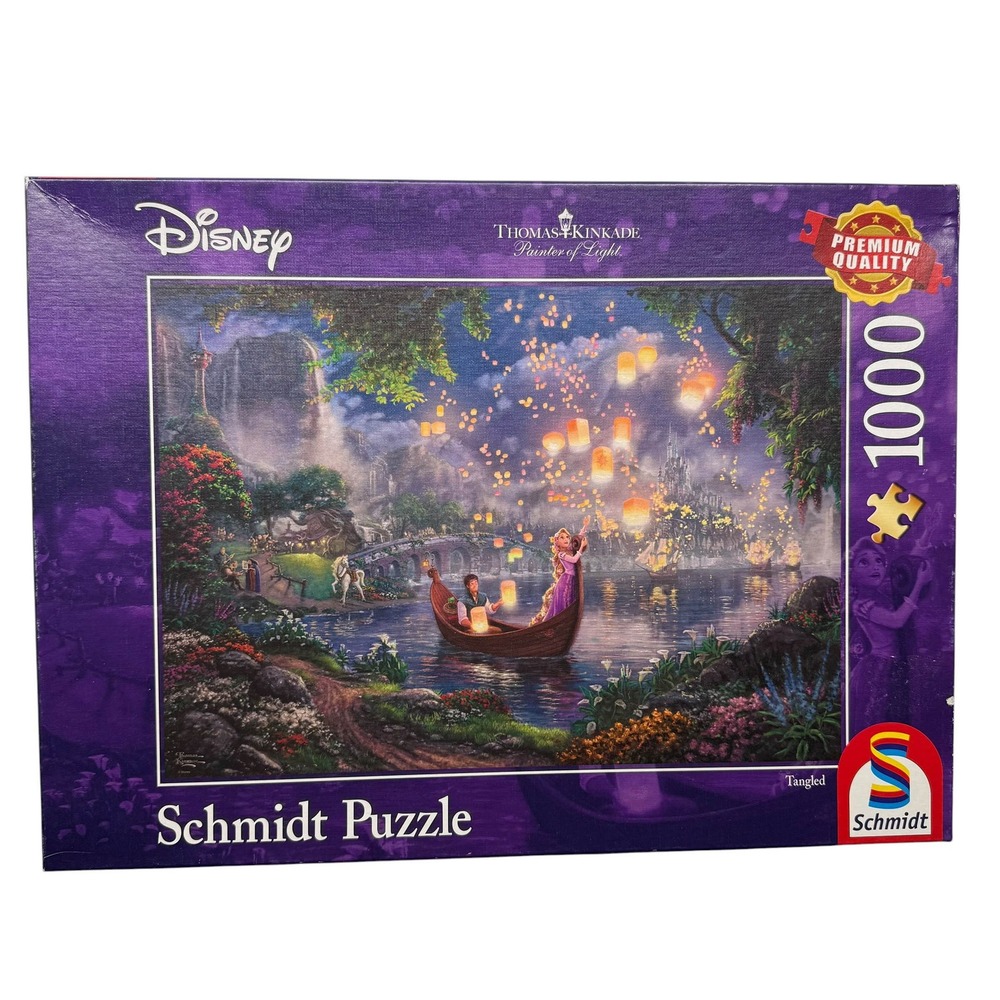 Schmidt Disney Tangled Thomas Kinkade 1000 Piece Jigsaw Puzzle 59480 UNCOUNTED